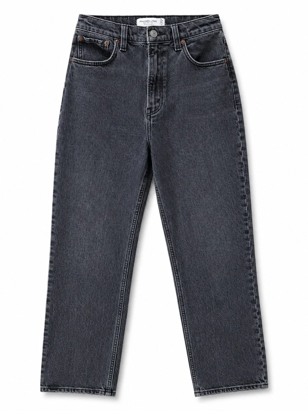 Abercrombie & Fitch Curve Love 90s Straight Ultra High Rise Black Jeans 24/00